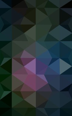 Üçgenler ve degrade origami tarzı oluşur çok renkli koyu poligonal tasarım deseni.