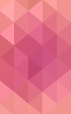 Üçgenler ve degrade origami tarzında oluşan hafif pembe poligonal tasarım deseni