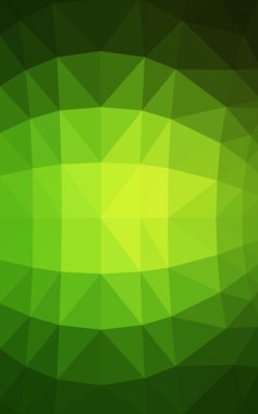 Üçgenler ve degrade origami tarzında oluşan ışık yeşil köşeli tasarım deseni