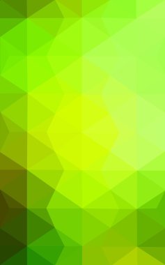 Üçgenler ve degrade origami tarzı oluşur çok renkli yeşil, sarı, turuncu poligonal tasarım deseni.