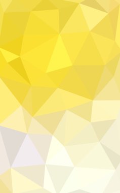 Üçgenler ve degrade origami tarzında oluşan hafif sarı poligonal tasarım deseni