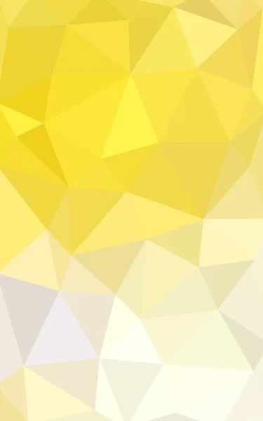 Hellgelbes polygonales Muster, das aus Dreiecken und Gradienten im Origami-Stil besteht — Stockfoto