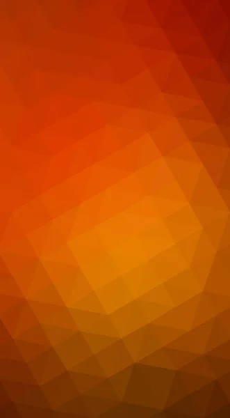 Orange polygonal design illustration, which consist of triangles and gradient in origami style. — Stock Photo, Image