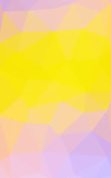 Helles rosa-gelbes polygonales Muster, das aus Dreiecken und einem Farbverlauf im Origami-Stil besteht — Stockfoto