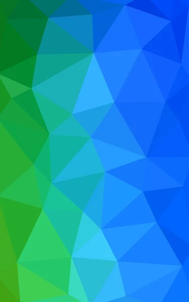Ljusblå, grön polygonal designmönster, som består av trianglar och lutningen i origami stil — Stockfoto