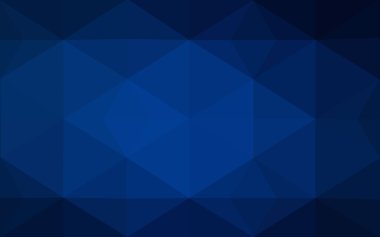 Üçgenler ve degrade origami tarzı oluşur koyu mavi köşeli tasarım deseni.