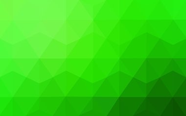 Üçgenler ve degrade origami tarzında oluşan ışık yeşil köşeli tasarım deseni