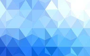 Üçgenler ve degrade origami tarzında oluşan ışık mavi köşeli tasarım deseni