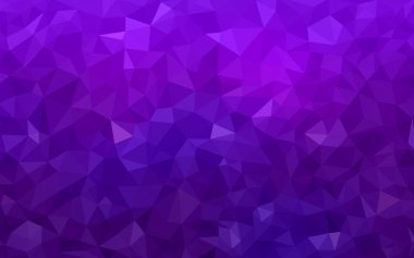Üçgenler ve degrade origami tarzında oluşan koyu mor, pembe poligonal tasarım deseni