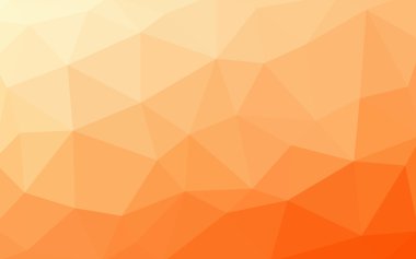 Üçgenler ve degrade origami tarzında oluşan ışık turuncu poligonal tasarım deseni