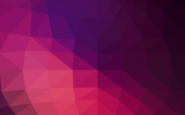 Üçgenler ve degrade origami tarzında oluşan koyu pembe poligonal tasarım deseni