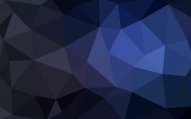 Üçgenler ve degrade origami tarzı oluşur koyu mavi köşeli tasarım deseni