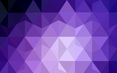 Üçgenler ve degrade origami tarzında oluşan koyu mor, pembe poligonal tasarım deseni