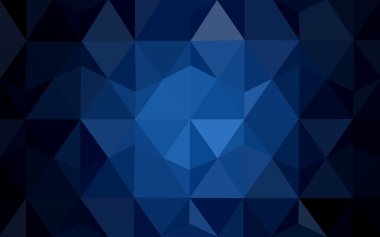 Üçgenler ve degrade origami tarzı oluşur koyu mavi köşeli tasarım deseni