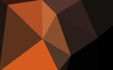 Üçgenler ve degrade origami tarzında oluşan koyu turuncu poligonal tasarım deseni.
