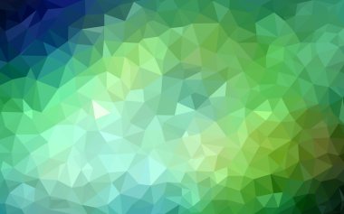 Açık mavi, poligonal tasarım deseni, yeşil üçgenler ve degrade origami tarzı hangi oluşur