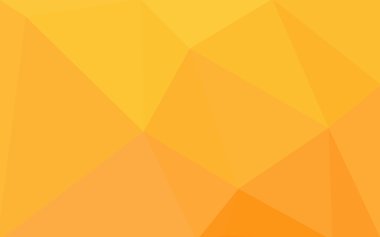 Üçgenler ve degrade origami tarzında oluşan sarı poligonal tasarım deseni.