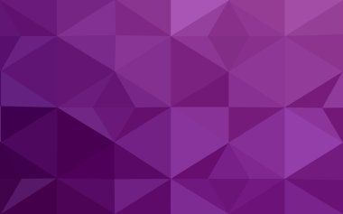 Üçgenler ve degrade origami tarzında oluşan pembe poligonal tasarım deseni.