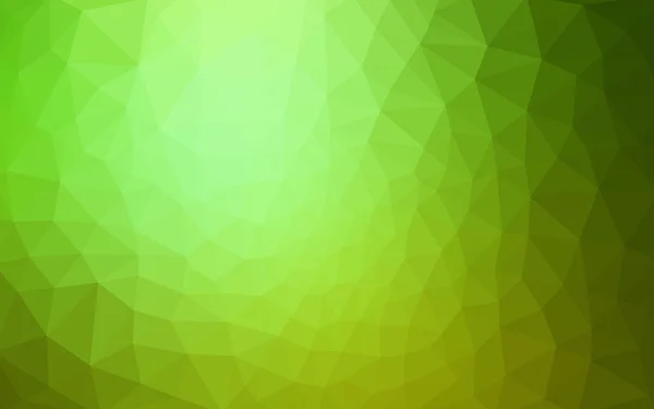 삼각형 및 그라데이션 종이 접기 스타일에서로 구성 된 녹색 다각형 디자인 패턴. — 스톡 벡터