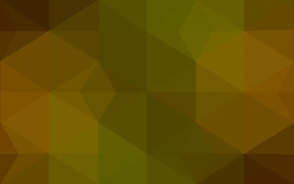 Multicolor dark green, yellow, orange polygonal design pattern, which consist of triangles and gradient in origami style. — Stock Vector