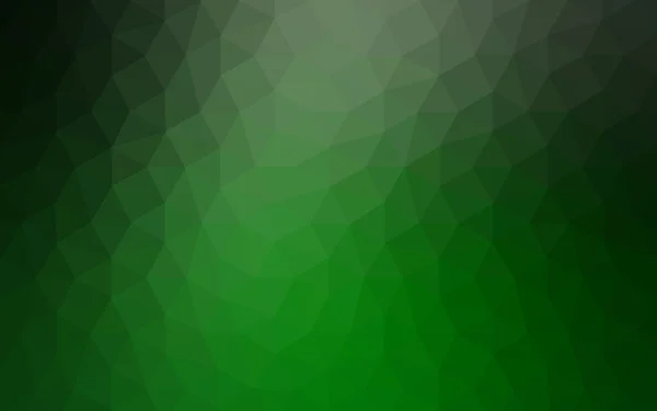 Sötét zöld sokszögű tervezési minta, amelyek a háromszögek és átmenet, origami stílusú. — Stock Vector