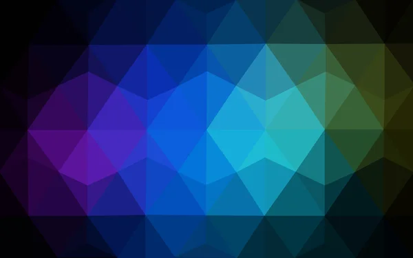 Temné vícebarevná polygonální návrhový vzor, který se skládají z trojúhelníků a gradient v origami stylu — Stockový vektor
