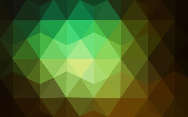 Modèle polygonal vert foncé, qui se composent de triangles et de dégradé dans le style origami — Image vectorielle