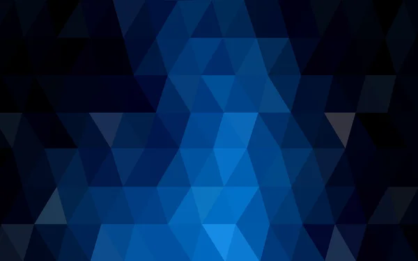Modèle de conception polygonale bleu foncé, qui se composent de triangles et de dégradé dans le style origami — Image vectorielle