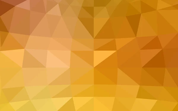 Modello di disegno poligonale arancione chiaro, che consiste di triangoli e gradiente in stile origami — Vettoriale Stock