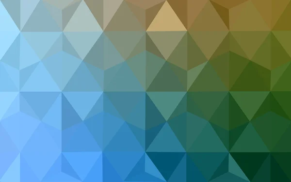 Vícebarevná, zelené a modré polygonální návrhový vzor, který se skládají z trojúhelníků a gradient v origami stylu. — Stockový vektor