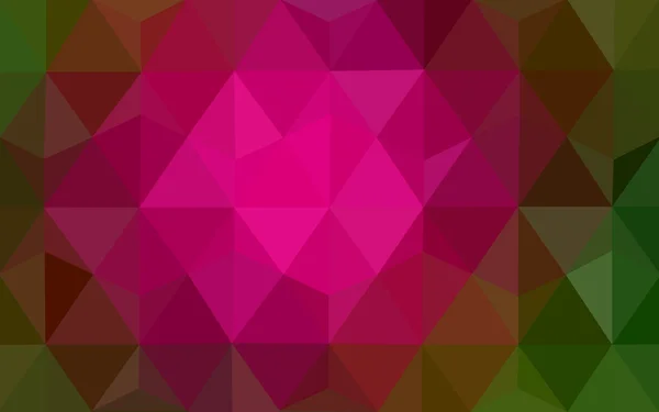 多色黑粉红色、 绿色多边形设计模式，三角形和梯度的折纸样式组成的. — 图库矢量图片