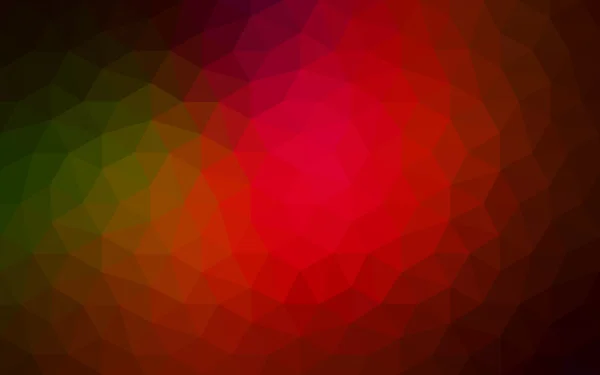 Multicolore rouge foncé, motif polygonal vert, qui se composent de triangles et de dégradé dans le style origami . — Image vectorielle