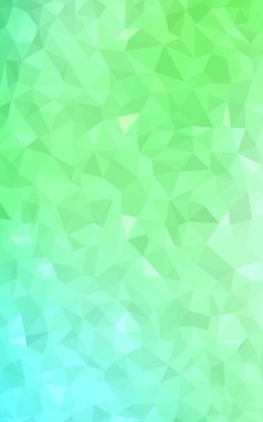 Üçgenler ve degrade origami tarzında oluşan ışık yeşil köşeli tasarım deseni