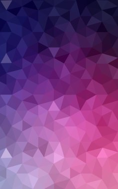 Üçgenler ve degrade origami tarzı oluşur çok renkli mor, pembe poligonal tasarım deseni.