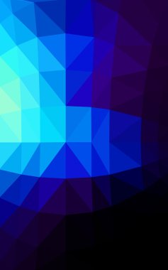 Üçgenler ve degrade origami tarzı oluşur koyu mavi köşeli tasarım deseni