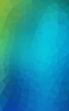 Üçgenler ve degrade origami tarzı oluşur çok renkli yeşil, mavi köşeli tasarım deseni.