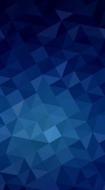 Üçgenler ve degrade origami tarzında oluşan koyu mavi köşeli tasarım illüstrasyon.