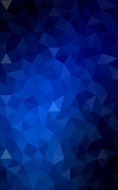 Üçgenler ve degrade origami tarzı oluşur koyu mavi köşeli tasarım deseni.