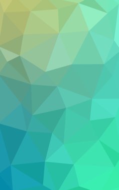 Üçgenler ve degrade origami tarzında oluşan ışık yeşil köşeli tasarım deseni