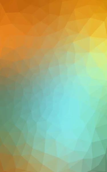 Multicolor green, yellow, orange polygonal design pattern, which consist of triangles and gradient in origami style. — Stock Photo, Image