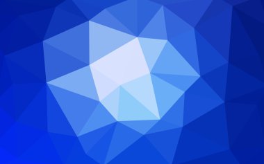 Üçgenler ve degrade origami tarzında oluşan ışık mavi köşeli tasarım deseni