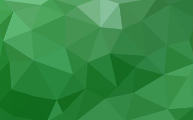 Üçgenler ve degrade origami tarzında oluşan ışık yeşil köşeli tasarım deseni