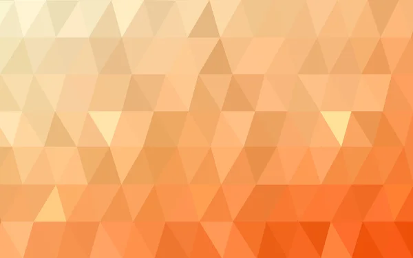 Modèle polygonal orange clair, qui se composent de triangles et de dégradés dans le style origami — Image vectorielle