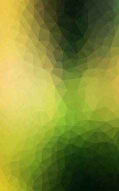 Üçgenler ve degrade origami tarzında oluşan ışık yeşil-sarı poligonal tasarım deseni