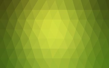 Üçgenler ve degrade origami tarzında oluşan ışık yeşil-sarı poligonal tasarım deseni