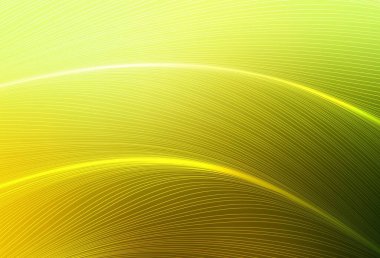 Açık yeşil, çizgileri olan sarı vektör şablonu. Değişken çizgileri olan renkli soyut çizimler. Posterler ve afişler için iş tasarımı.