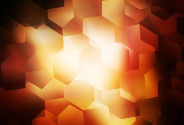 Altıgen şekilli hafif turuncu vektör düzeni. Renkli altıgenli bir resim seti. İş ilanınız için tasarım.