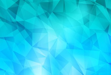 Işık Mavisi vektör eğimli üçgen şablonu. Üçgenli renkli soyut çizimler. İş tasarımınız için yepyeni bir tarz.