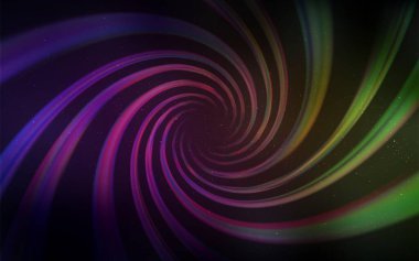 Koyu pembe, Samanyolu yıldızlı sarı vektör dokusu. Parlak astronomik yıldızlı parlak renkli çizimler. Reklamınız, posteriniz, afişiniz için en iyi tasarım.