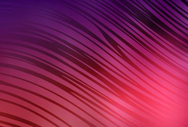 Koyu mor, eğri çizgileri olan pembe vektör arkaplan. Eğimli çizgileri olan zarif parlak bir illüstrasyon. Tasarımınız için desen.